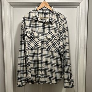 Todd Snyder Black and White Flannel Shirt